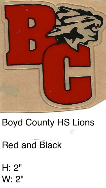 Boyd County HS (KY) BC with Lions Head